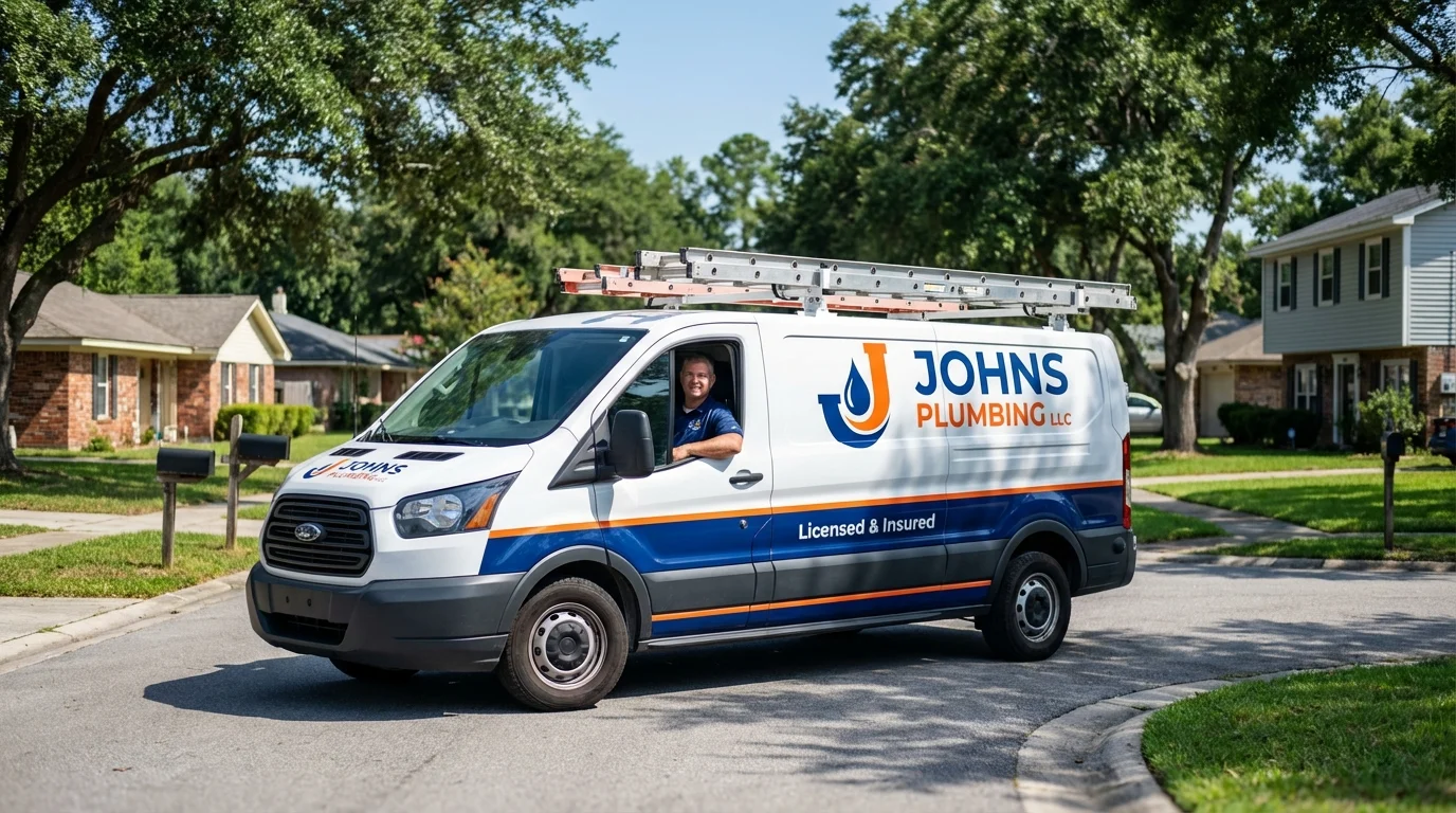 Johns Plumbing LLC service van in Happy Valley, OR